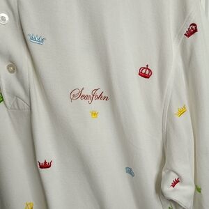 Vintage Cotton Sean John XXL 2XL Polo Crowns Y2K P Diddy PRIDE Casual Collection